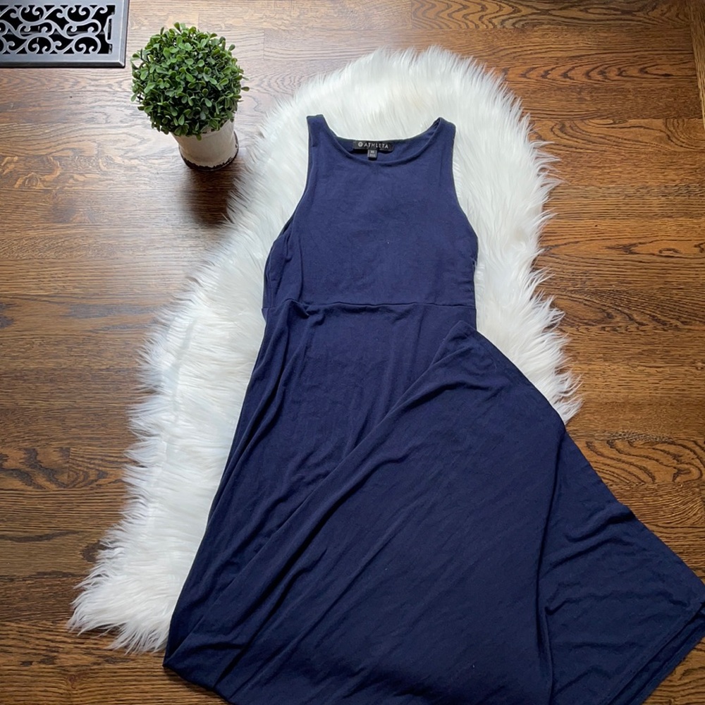 Athleta Navy Super Soft Tank Dress